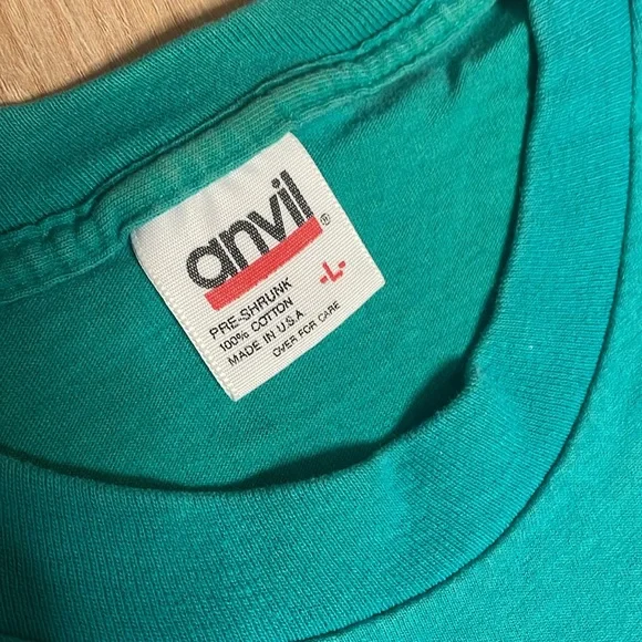 Vintage Oerlikon Aerospace Single Stitch T Shirt. Green. Size Large. - Picture 5 of 9